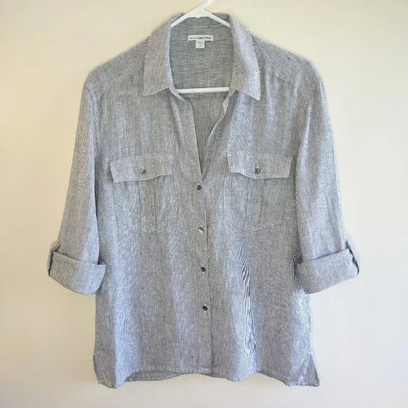 James Perse Women's Striped Blouse - Picture 4 of 12